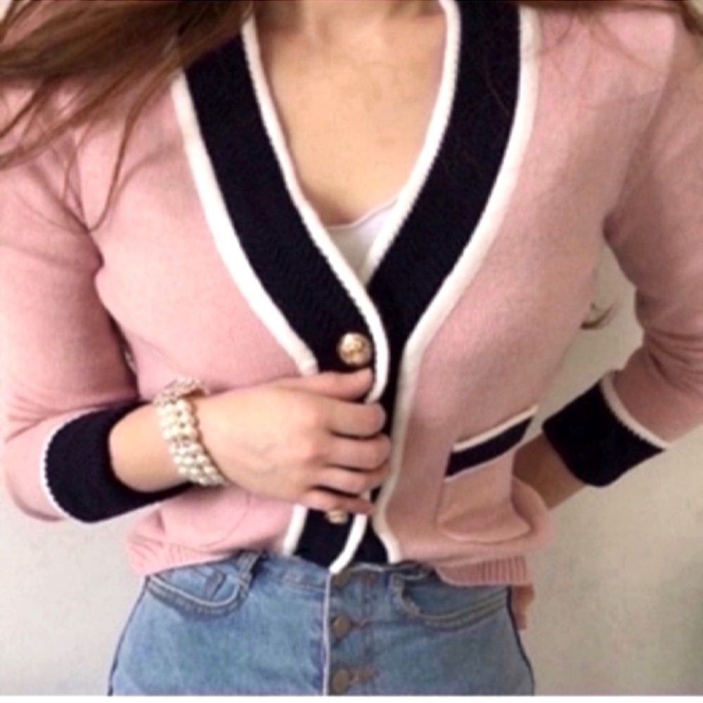 Women's Elegant Herringbone Lace Knit Cardigan Size one size